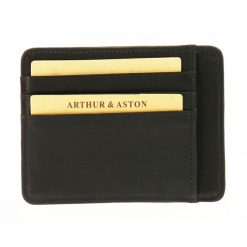 ARTHUR & ASTON Porte-Cartes Louis Format Mini Cuir Gras | Porte-Papiers